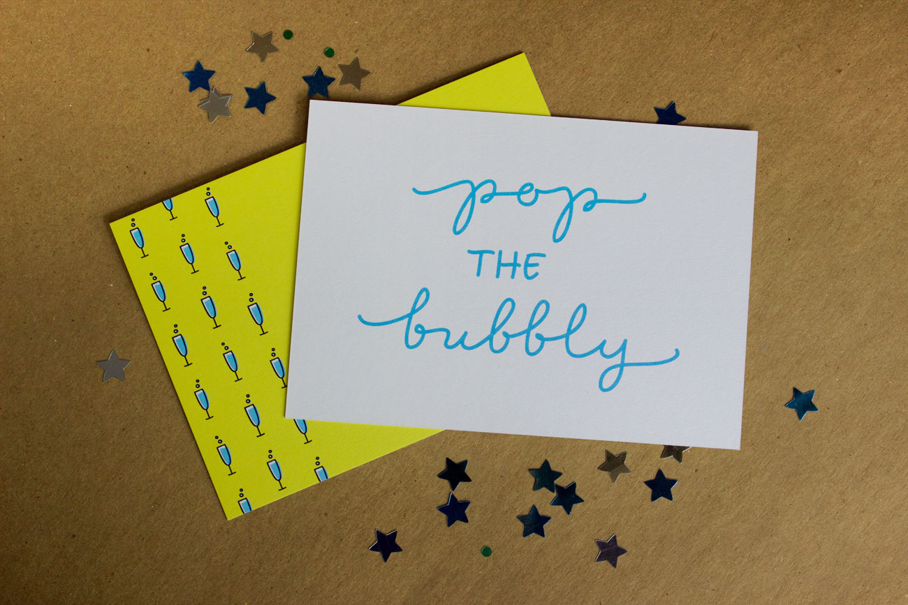 Pop The Bubbly Greeting Card – Collision Toolbox